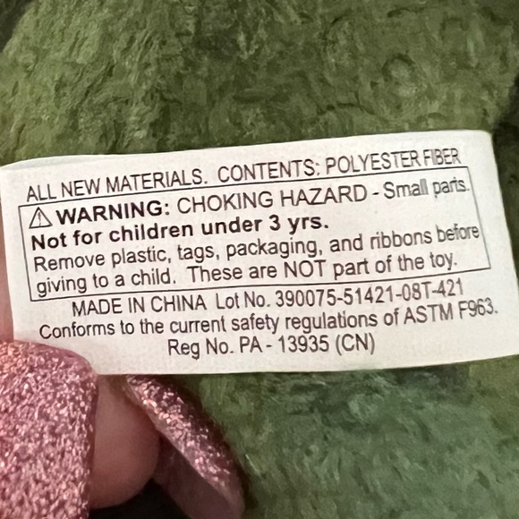 Green Dinosaur 9.5”x11” Stuffed Animal * Handsome & Personable Smile with Teeth - Picture 13 of 13